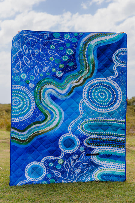 Across The Land Sand Free Premium Quilted Picnic Rug (150cm x 200cm)