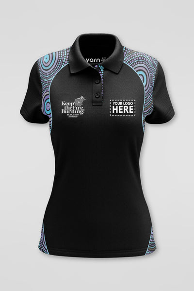 (Custom) Our Future, Together NAIDOC 2024 Black Bamboo (Classic) Women's Fitted Polo Shirt