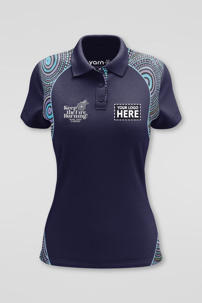 (Custom) Our Future, Together NAIDOC 2024 Navy Bamboo (Classic) Women's Fitted Polo Shirt