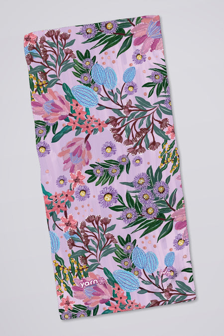Pink Banksia Beach Towel