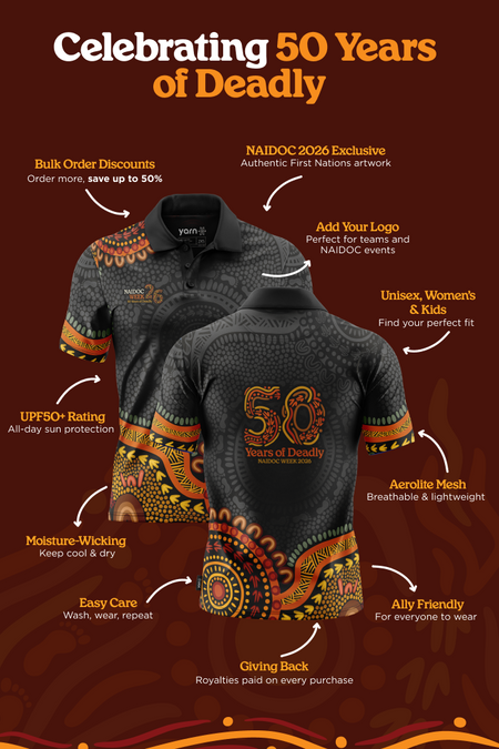50 Years of Deadly NAIDOC 2026 Unisex Polo Shirt
