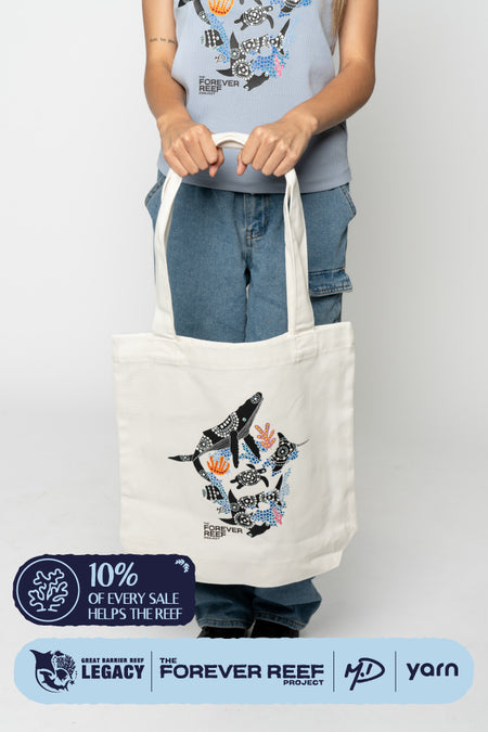 Protect Our Coral To Save Our Reef Cream Cotton Canvas Carry Bag