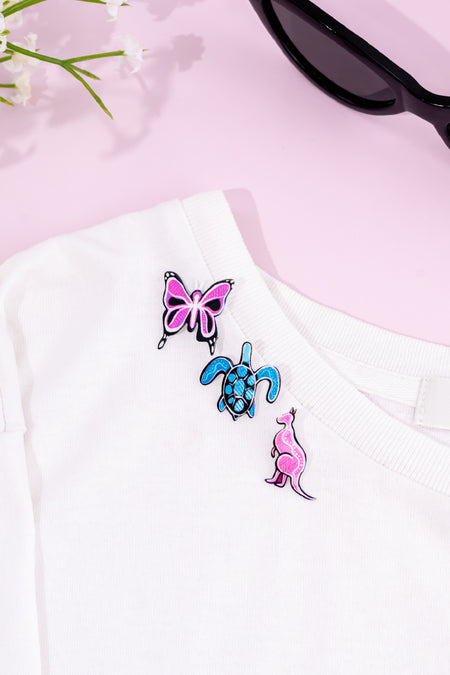 Colours Of The Land Animals Lapel Pin (3 Pack)