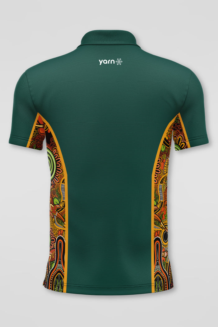 (Custom) Proud & Deadly NAIDOC 2024 Forest Green Bamboo (Simpson) Polo Shirt