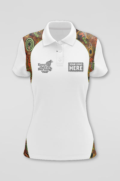 (Custom) Proud & Deadly NAIDOC 2024 White Bamboo (Classic) Women's Fitted Polo Shirt