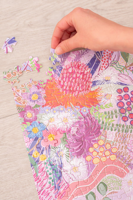 Flowers Along The River 500 Piece Indigenous Artwork Puzzle