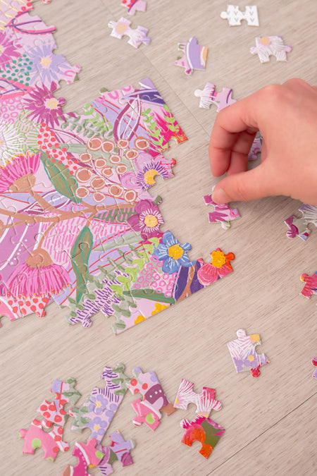 Flowers Along The River 500 Piece Indigenous Artwork Puzzle