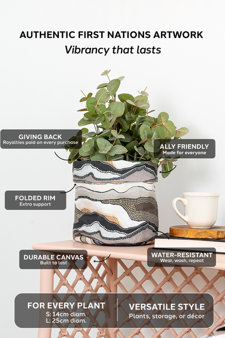 Flourishing Blooms Canvas Plant Pot