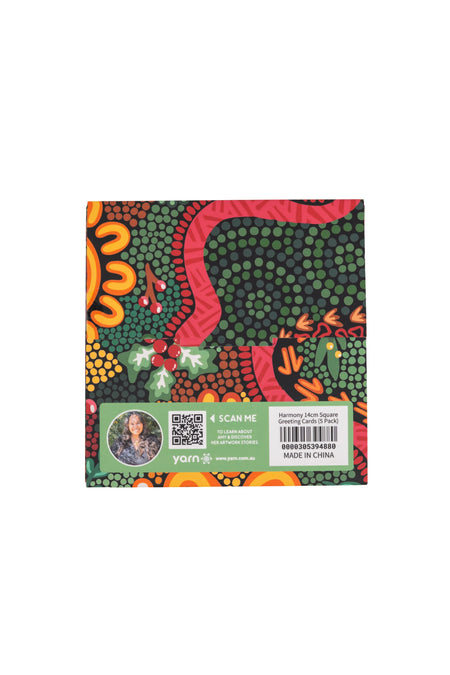 Harmony 14cm Square Greeting Cards (5 Pack)