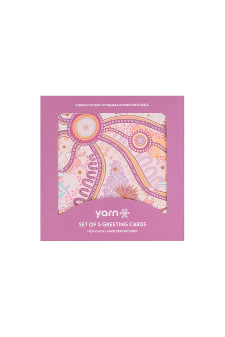 A Bright Future 14cm Square Greeting Cards (5 Pack)