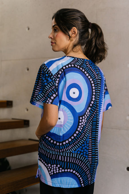 Future Dreaming Women's Three Pocket Scrub Top