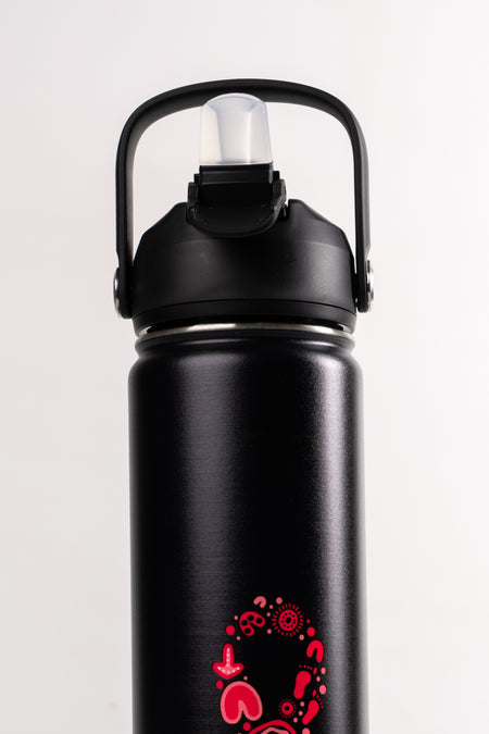 Sacred Women's Way Ribbon (Black) Insulated Stainless Steel 750mL Drink Bottle