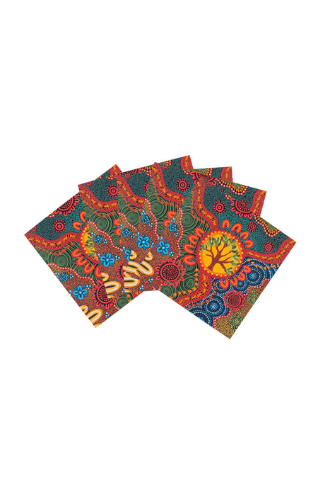Wurung (Branches) 14cm Square Greeting Cards (5 Pack)