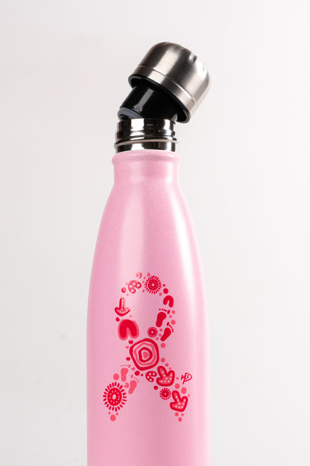 Sacred Women's Way Ribbon (Pink) Vacuum Insulated Double Walled Stainless Steel Water Bottle