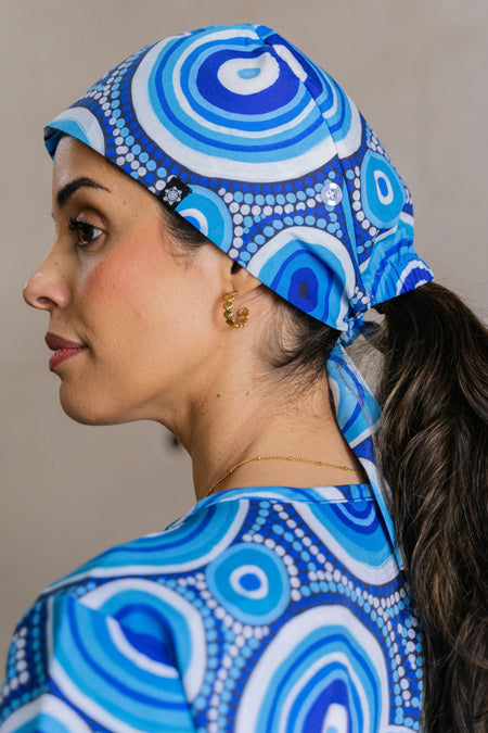 Ngoontook (Rain) Tie Back Scrub Caps