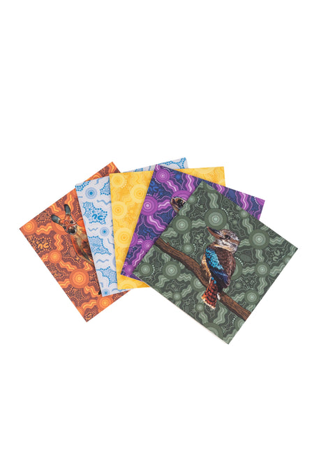 Merring-Jippa Murray 14cm Square Greeting Cards (5 Pack)