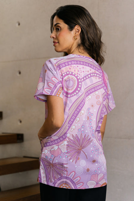 A Bright Future Women's Three Pocket Scrub Top