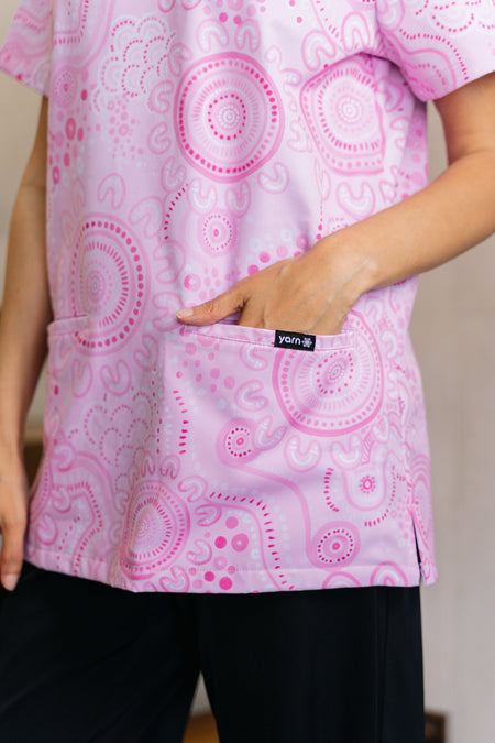 Sacred Women's Way Women’s Three Pocket Scrub Top