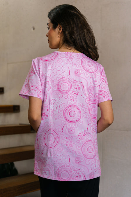 Sacred Women's Way Women’s Three Pocket Scrub Top