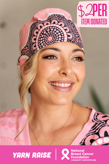 Boobie Sista Tie Back Scrub Caps