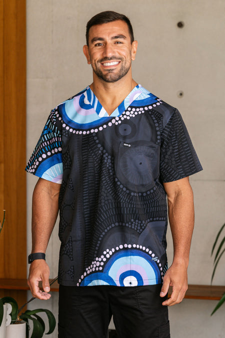 Future Dreaming Essence Unisex Three Pocket Scrub Top