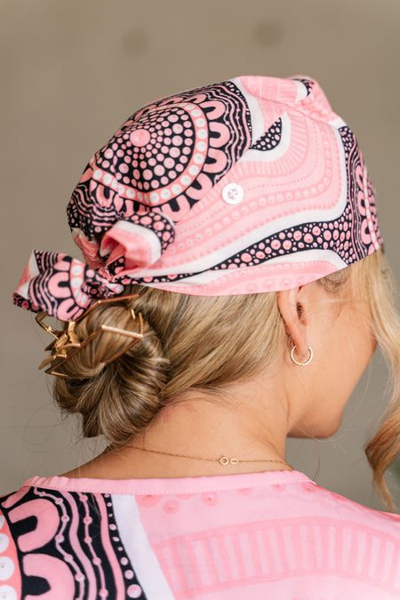 Boobie Sista Tie Back Scrub Caps