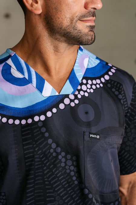 Future Dreaming Essence Unisex Three Pocket Scrub Top