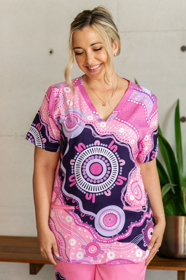 A Woman's Connection Women’s Three Pocket Scrub Top