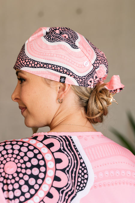 Boobie Sista Tie Back Scrub Caps