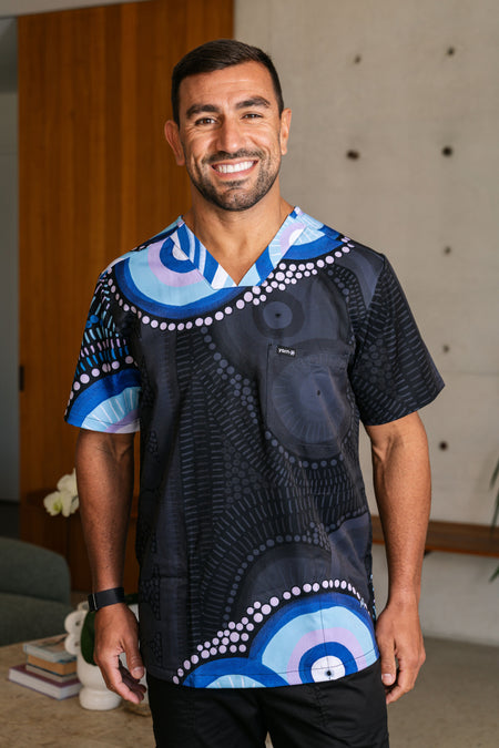 Future Dreaming Essence Unisex Three Pocket Scrub Top