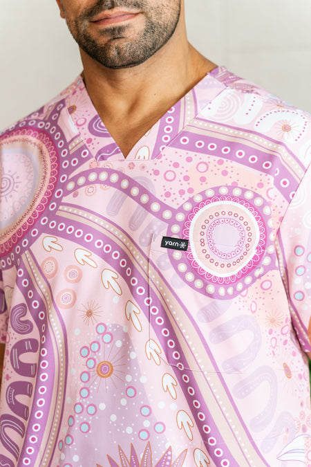 A Bright Future Unisex Three Pocket Scrub Top