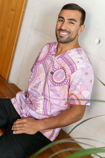 A Bright Future Unisex Three Pocket Scrub Top