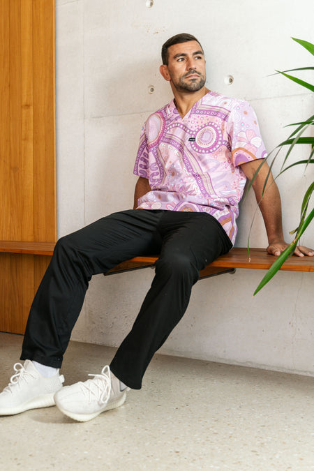 A Bright Future Unisex Three Pocket Scrub Top