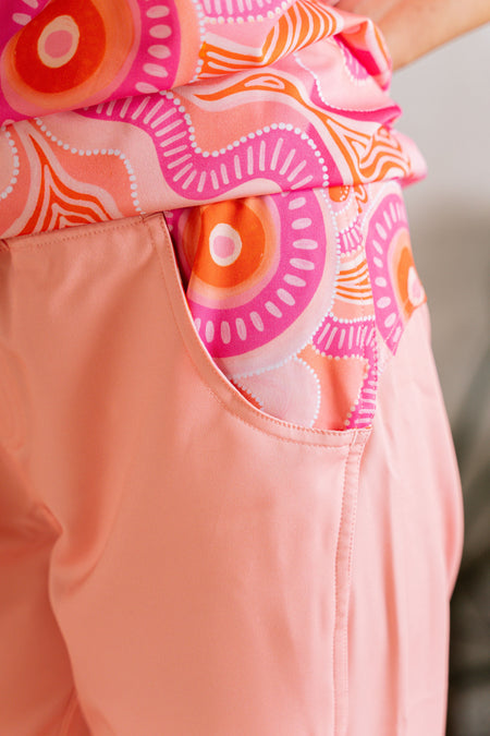 Leehan (Heart) Women's Cargo Scrub Pants