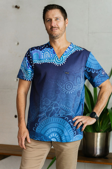 Together We Rise Essence Unisex Three Pocket Scrub Top