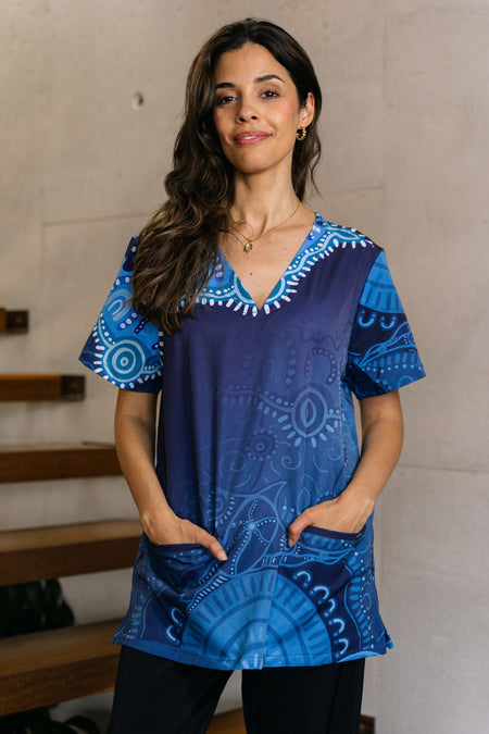 Together We Rise Essence Women's Three Pocket Scrub Top