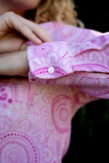 Sacred Women's Way 100% Linen Long Sleeve Relaxed Women’s Shirt