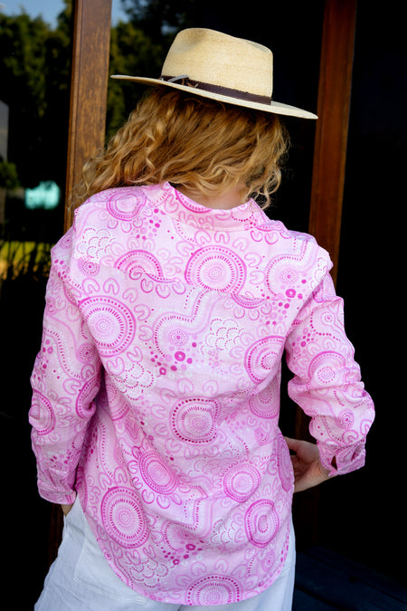 Sacred Women's Way 100% Linen Long Sleeve Relaxed Women’s Shirt