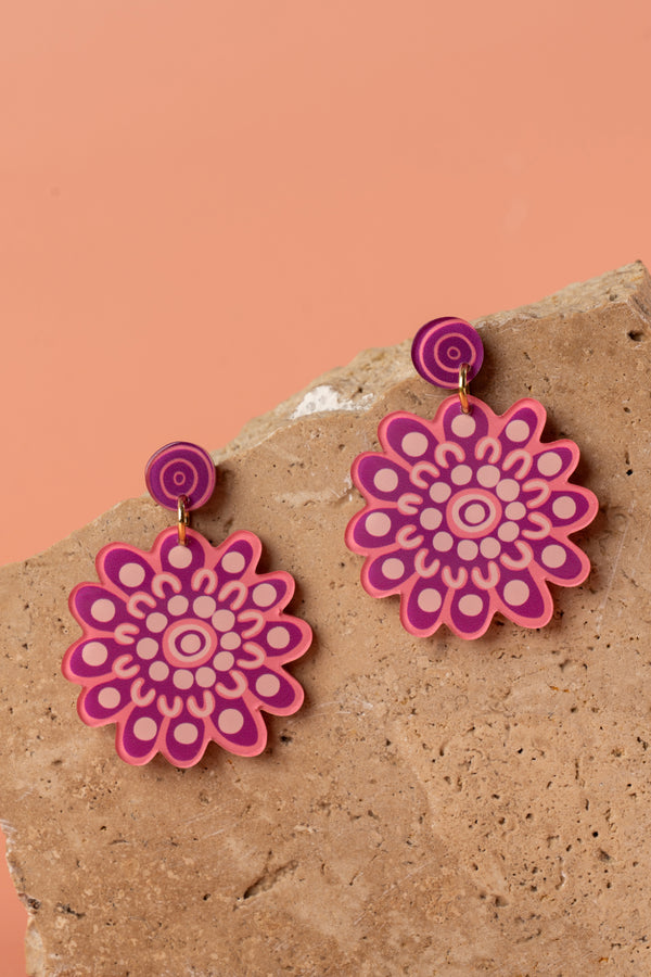 Friendship Acrylic Statement Earrings