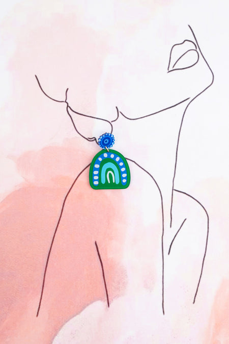 Together We Rise Acrylic Mountain Earrings