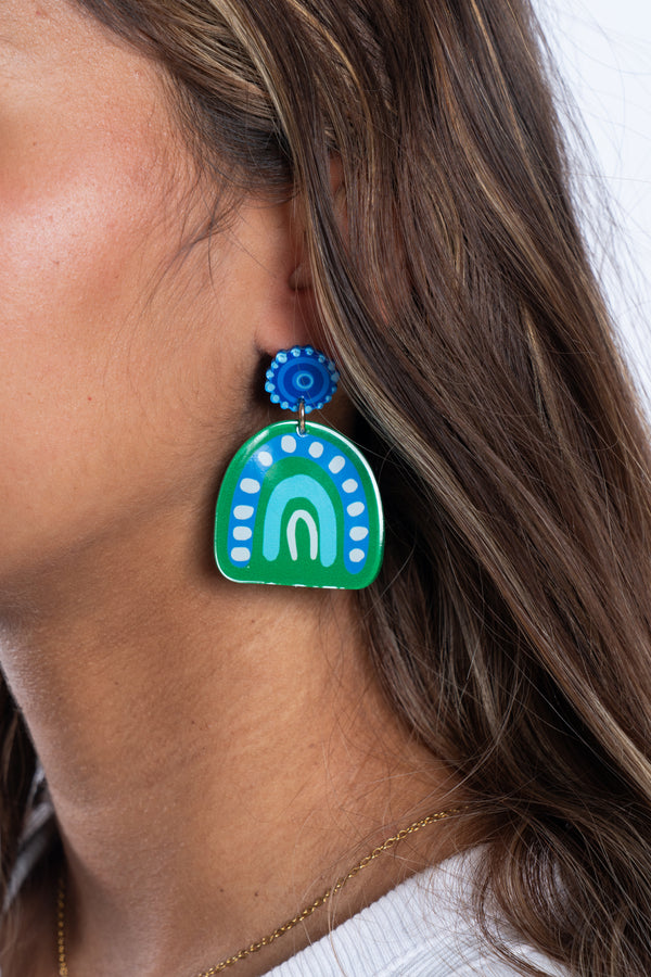 Together We Rise Acrylic Mountain Earrings