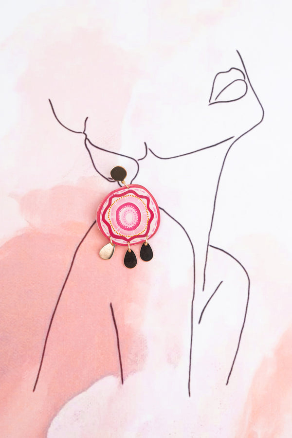 Djeran Bloom Acrylic Hanging Earrings