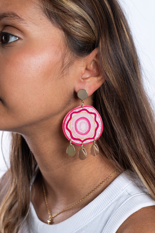 Djeran Bloom Acrylic Hanging Earrings