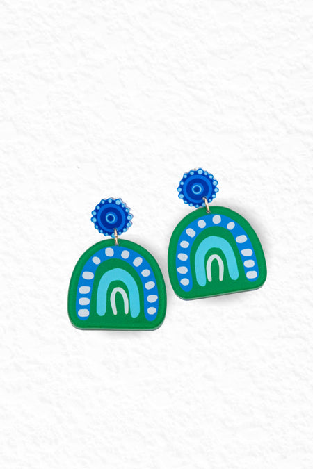 Together We Rise Acrylic Mountain Earrings