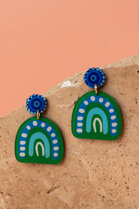 Together We Rise Acrylic Mountain Earrings