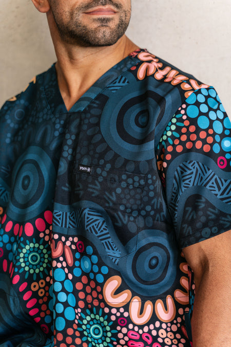 Dilaang Unisex Three Pocket Scrub Top