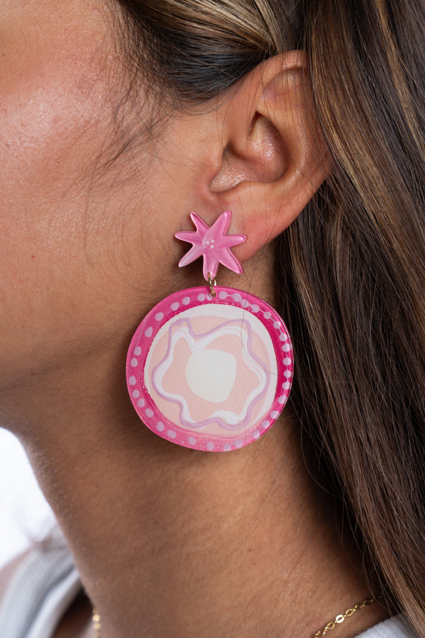 Djeran Flower Acrylic Statement Earrings