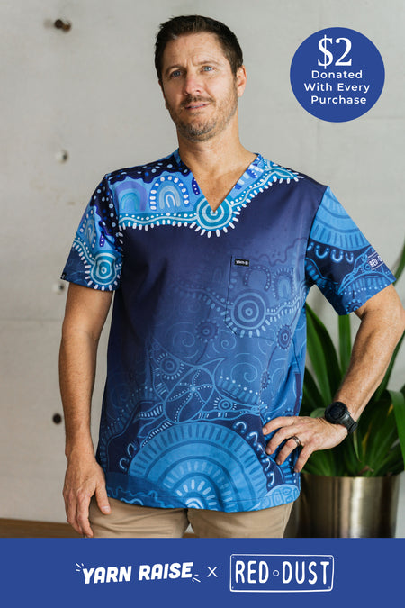 Together We Rise Essence Unisex Three Pocket Scrub Top