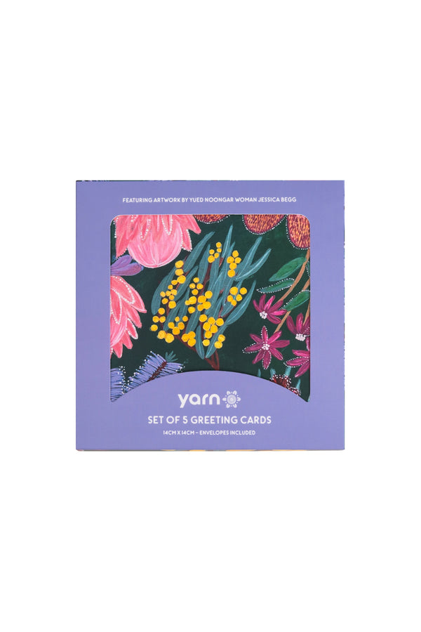 Jessica Begg 14cm Square Greeting Cards (5 Pack)