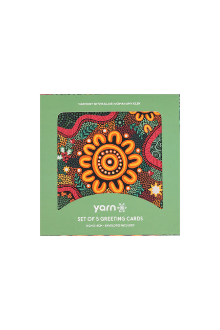 Harmony 14cm Square Greeting Cards (5 Pack)
